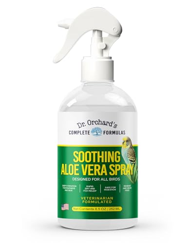 Dr. Orchard's Aloe Vera Bird Spray, Natural Bath Solution for All Birds, Itch Relief, Deep Hydration, Safe for Ingestion, Residue Free, 8.5 oz