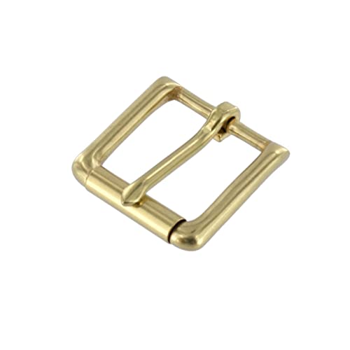 B6231 1" Natural Brass, Roller Heel Bar Buckle, Solid Brass-Ll #TOP9