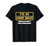 J. Ashley Army Brat - Where Are You From? T-Shirt - Black - Unisex-Adults - Small - V-Neck - Short Sleeve - Cotton, Polyester