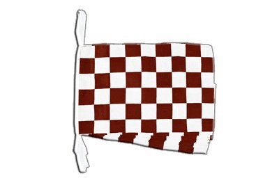 Guirlande Damier Marron-Blanc pour decorer grand espace exterieur