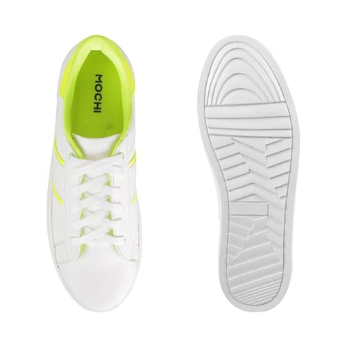Image of Mochi Women Green Synthetic Sneakers,EU /39 UK /5 (31-5214)