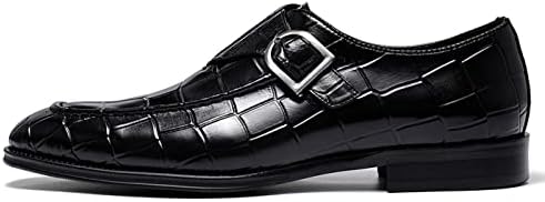 Santimon Men's Dress Loafer Shoes Monk Strap Slip On Loafers Causal Business Dress Shoes Black 11 US | Image 1