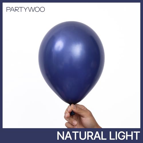 Image of PartyWoo Navy Blue Balloons 130pcs Different Sizes of 18 12 10 5 Inch Dark Blue Balloon Arch Kit Garland for Graduation Wedding Sports Baby Shower Birthday Bachelorette Party Decorations Blue-Z90