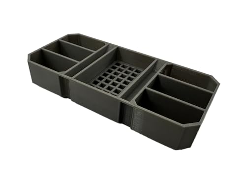 GarageInOrder 3d Printed Impact bit holder insert for Milwaukee PACKOUT Low Profile Organizers (Nest - 8) - Insert Only (Industrial Gray)