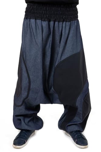 Sarouel jean grande taille mixte Zeus avec ceinture élastique ultra confortable