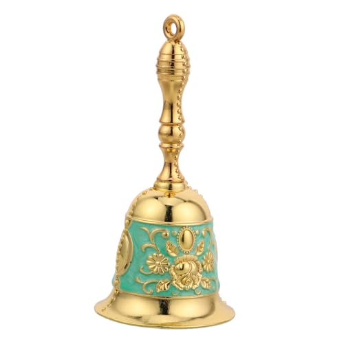 UKCOCO Campana De Mano Retro De Metal Estilo Vintage Para Restaurantes Campanilla Para Cena Para Aulas y Personas Mayores