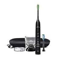 Philips Sonicare DiamondClean 9000 Rechargeable Sonic Electric Toothbrush with App, Built-in Pressure Sensor, 4 Clean Modes and 3 Intensities, Black, HX9912/17