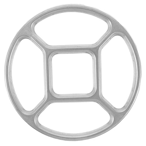 SECFOU Soporte para Olla De Gas Estante Antideslizante para Cocina Accesorio De Estufa De Gas Rack De Cocina para Sartenes y Ollas Color Plateado 1 Unidad