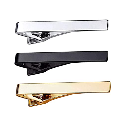 Clip de corbata para hombre para evitar desplazamientos minkissy juego de tres piezas fijas