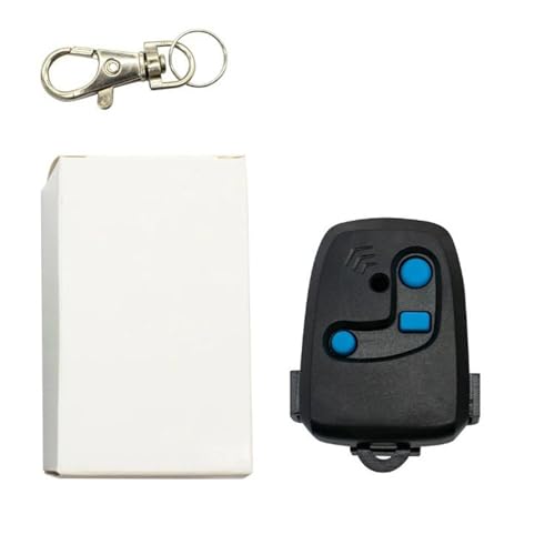 AMISENK Mando a distancia multifuncional para garaje, 433 MHz, tecnología Rolling Code, carcasa ABS de 3 botones, batería incluida (idioma español no garantizado)