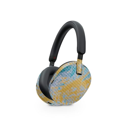 Image of MightySkins Carbon Fiber Skin Compatible with Sony WH-1000XM5 Headphones - Ocean Marble | Protective, Durable Textured Carbon Fiber Finish | Easy to Apply
