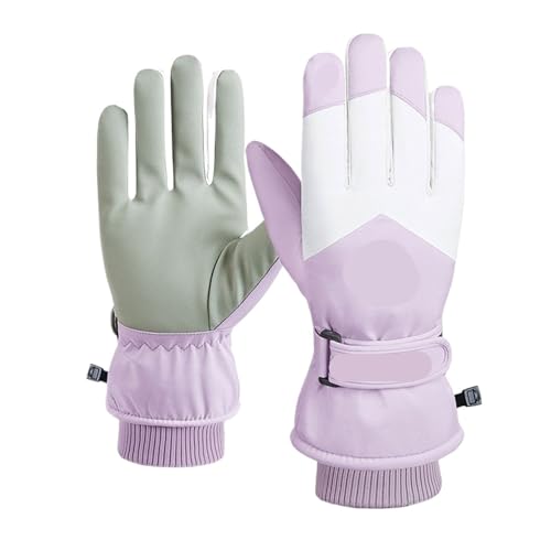 Gants de snowboard pour moto et vélo hivernaux en cuir PU étanche