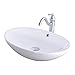 Novatto NSFC-V07W359CH Porcelain Vessel Combo Sink Faucet, White