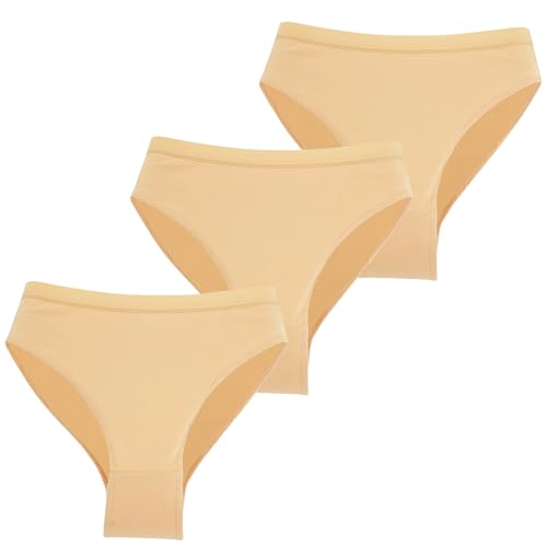 Ausing 3er-Pack nackte Tanzunterwäsche für Mädchen High Cut Ballett Tanz Slips Gymnastik Unterhose für Teenager Mädchen Leistung