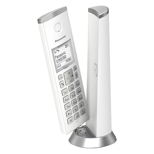 Panasonic KX-TGK220 Designer Cordless Phone, with answerphone, call blocker and do not disturb mode - White