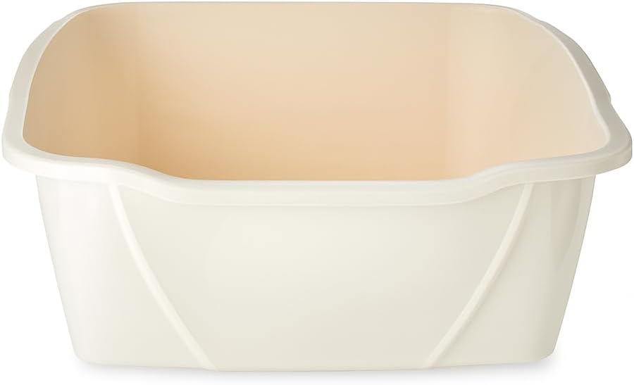 Bayfalcon Extra Large Cat Litter Box – Open Top Kitty Pan with High Sides for Easy Access & Less Scatter, Durable Plastic Cat Toilet for Kittens, Adult & Senior Cats