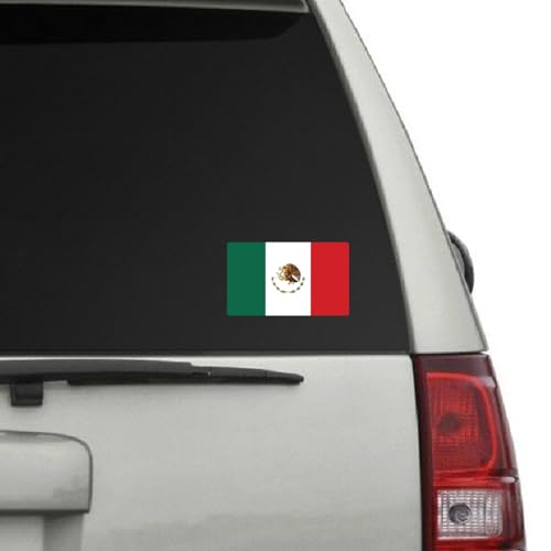 Image of World Country Flag Decal Stickers - Two Pack - for Cars Windows Bumpers Laptops Tablets Tumblers Cups Walls (Mexico)