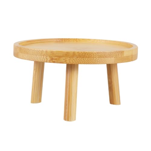 CANIGHT Wooden Plant Stand for Indoor Use Decorative Bonsai Pot Pedestal Natural Wood Color Suitable for Flower Pots and Houseplants