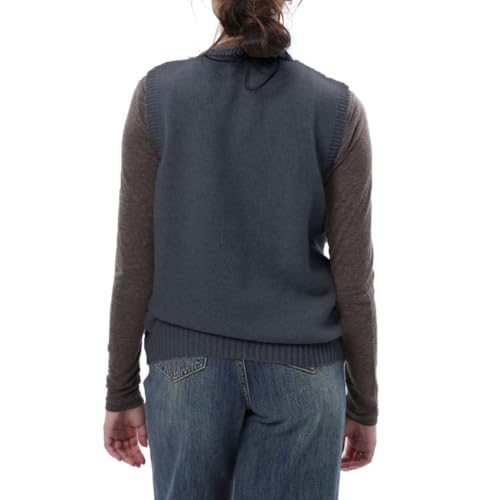 Image of Amazhiyu Womens 100% Wool Sweater Vest Sleeveless V Neck Knitted Pullover Top