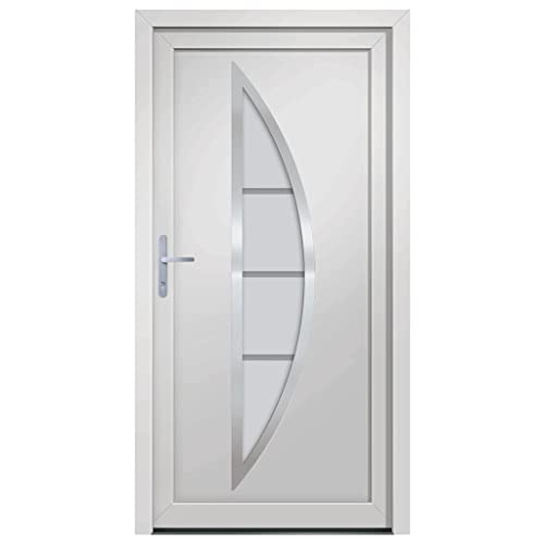 vidaXL Porta d'Ingresso Bianca in PVC 98x200 cm