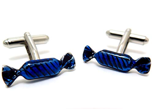 モンアート(MONART) オールドスタイル エナメルキャンディカフス（ブルー） (カフスボタン/カフリンクス)