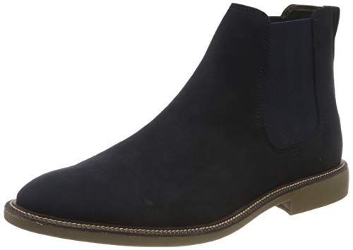 find. Marsh_syntetic Botas Chelsea, Azul Navy Suede Look, 43 EU