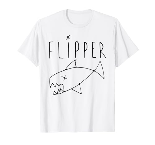 Flipper Punk Rock Grunge Fisch Grafik T-Shirt T-Shirt