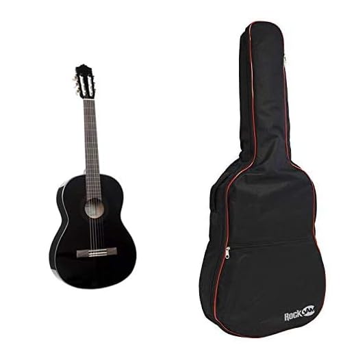 YAMAHA C40BLII Chitarra ClassicaChitarra 4/4 Classica in Legno (65 cm, scala da 25 9/16”)6 Corde in Nylon & Rockjam Imbottito Sacchetto della Chitarra Acustica con Manico e Tracolla