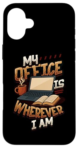 My Office Is Wherever I Am リモートワーク コーヒー スマホケース iPhone 16 Plus 用