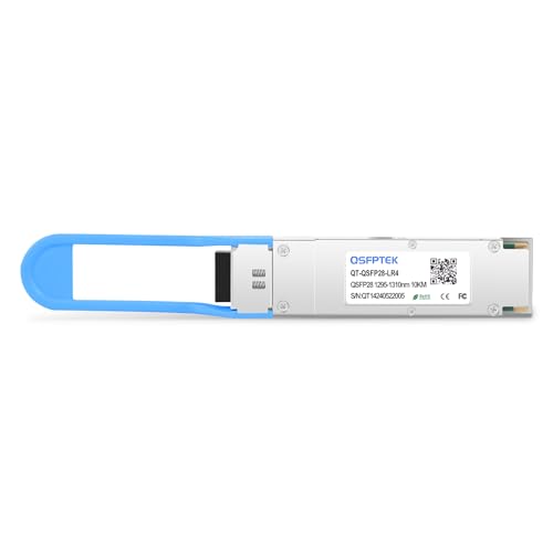 Image of QSFPTEK 100GBASE-LR4 QSFP28 Module, 100 Gigabit 1310nm LR4 1310nm 10km DDM Duplex LC SMF Optical Transceiver for Cisco QSFP-100G-LR4-S -2pack