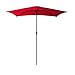 FLAME&SHADE 300 x 200cm Rechteckiger Sonnenschirm Terrassenschirm Gartenschirm Marktschirm Kurbelschirm Rechteckig Neigbar für Garten Balkon, Rot