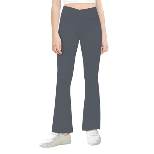 BIG ELEPHANT Schlag-Leggings für Mädchen, überkreuzte Schlaghose mit hoher Taille