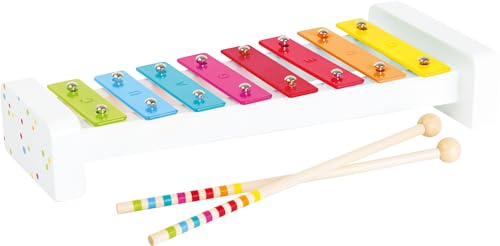 small foot Xylophone Sound aus Holz, buntes Musikinstrument für Kinder, mit Notenblättern, ab 18 Monaten, 11117