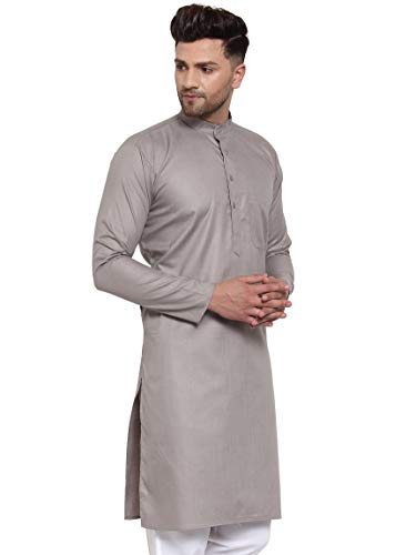 Image of Jompers Men's Cotton Regular Fit Solid Kurtas