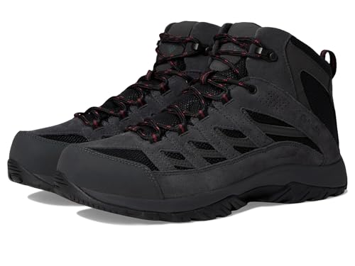 Columbia Columbia Mens Crestwood Mid Waterproof, Black/Charcoal, 7.5 Wide