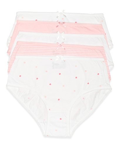 Trimfit Girls Tagless Combed Cotton Brief Panties 5-Pack of Underwear