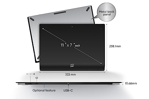 Image of XPPen Wireless Drawing Tablet Deco Pro LW 2nd, 11 Inch Bluetooth Computer Graphics Tablet with X3 Pro Stylus & Mini Key-dial, Digital Drawing Pad for Animation, Digital Art, Video Editing