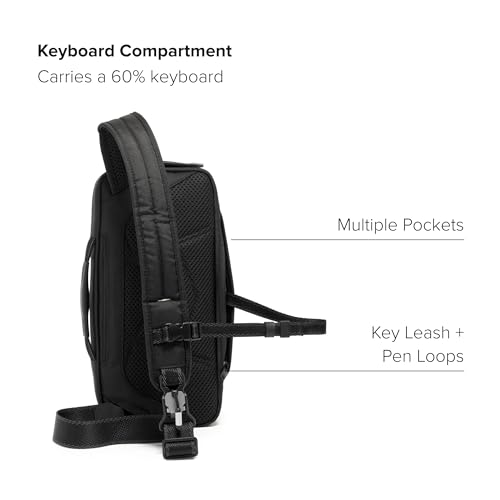 TUMI - Alpha Bravo Esports Pro Sling Pack - Fits 60% Keyboard - Casual Sling Bag - Tech Bag - 6.8" X 14.8" X 3.5" - Black3
