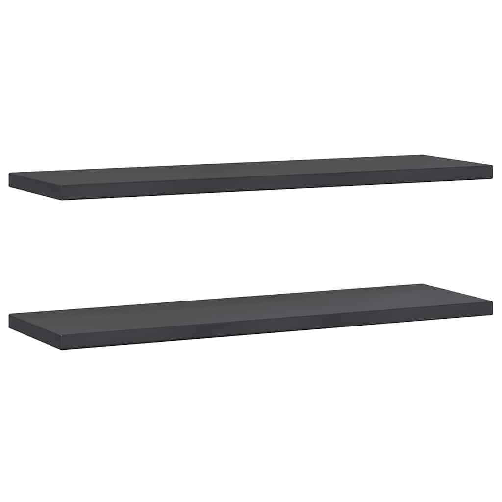Półki ścienne 2 szt. 100 x 30 x 3 cm, czarny, stal nierdzewna, nowoczesny regał wiszący do salonu, sypialni, biura, montowany na ścianie, wszechstronne przechowywanie i ekspozycja
