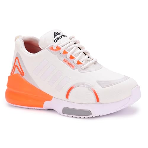 Greentech Sport Shoes for Men I Running Shoes I Extra Soft Memory Foam I Lightweight I Training Shoes for Gym I Superior Grip I Lace Up White Deal