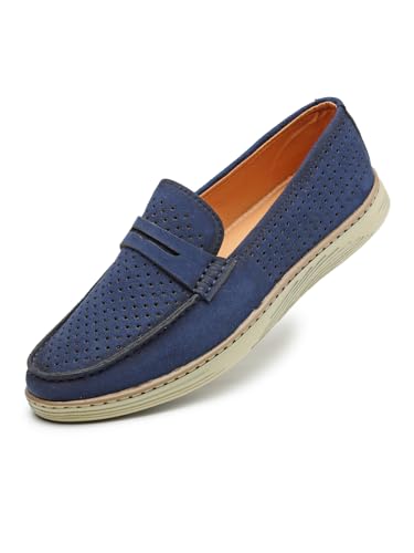 Image of Men's Denim Causal Loafers | Premium Breathable Upper | Driving Loafers | Lighweight Slip-On's | Soft Cushioned Insole | Super Flexible, Comfortable for Men