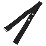 Gogogmee Brustgurt für Fahrradmonitor 110cm Verstellbar Silikon Ersatz Monitorband Schwarz für Herzfrequenzmessung Beim Sport und Fitness