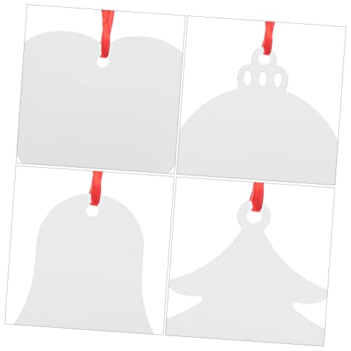 VILLCASE 4 Peças Enfeite De Sublimação De Alumínio Enfeites De Transferência De Calor De Natal Subli