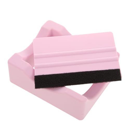 Image of HOODANCOS Small Cup Holder and Two-angle Design with Built-in Slot Silicone Tumbler Holder with Squeegee Scraper Wear Resistant Pink Cup Cradle Reusable for Crafting for Vinyl Decals