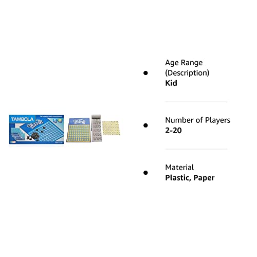 Image of BKDT Marketing Tambola Game Set with 600 Tickets & 90 Number Tiles - Board Game for Kids, Pack of 1 - Kids Game - Housie Set, Bingo Game