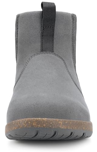 Image of Womens Mens Chelsea Boots Minimalist Winter Snow Boots Wide Width Ankle Booties with Arch Support Slip-on Short Boot Shoes