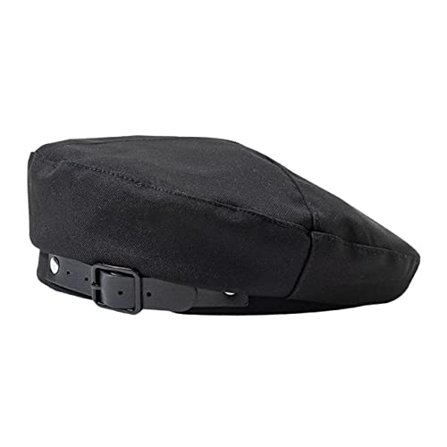 BESPORTBLE Leather Beret Hat for Women Simple French Design Sunscreen Windproof for Travel Vacation Park Black