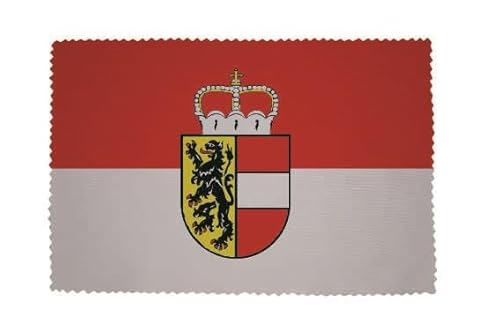 U24 Brillenputztuch Salzburg Fahne Flagge Glasreinigungstuch Microfasertuch