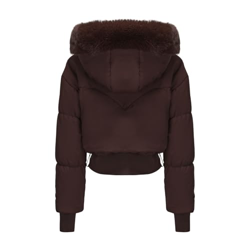 Womens Long Sleeve Parkas Jackets Hoodies Outerwear for Women Cropped Hooded Basic Fall Winter Jackets 2025 Fashion3