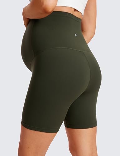 Image of CRZ YOGA Maternity Biker Shorts 6 inch | Butterluxe, Extremely Soft, Gentle Compression, Yoga, Super High Rise, U-shaped Belly, Pregnancy and Postpartum